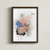 "Divide #2" - Art Print in Glacial Reflection by Christine Olmstead - Framed