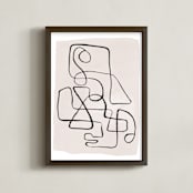 "Connected" - Art Print in Blush by Creo Study - Framed