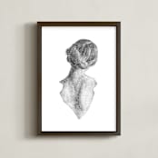 "Figure Drawing No.16" - Art Print in Graphite by Jess Blazejewski - Framed