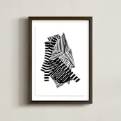 "Layers" - Art Print in Black and White by Jaime Derringer - Framed