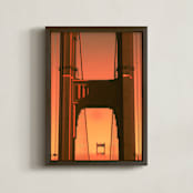 "Going back to Cali1" - Art Print in Golden Red by Lisa Sundin - Framed