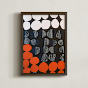 "Moon, Sun and Midnight" - Art Print in Sun by Deborah Velasquez - Framed