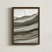 "Stratum" - Art Print in Charcoal by Shannon Kohn - Framed