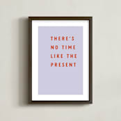 "The Present" - Art Print in Lavender Mist by Angela Garrick - Framed