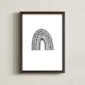 "Rainbow in Black & White" - Art Print in Greyscale by Mellani DeJesus - Framed