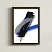 "Study 32" - Art Print in Black, white and blue by Jaime Derringer - Framed