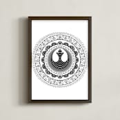 "Rebel Mandala" - Art Print in Space Black by The Tattered Traveler - Framed