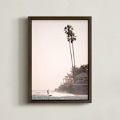 "Stress-Free Surf" - Art Print in Coastal Sunset by Jamie Lollback - Framed