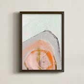 "Ordinarily Held" - Art Print in Orange Accent by Amy Moen - Framed