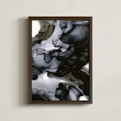 "Smoke on Water" - Art Print in Slate by Margaret Williams - Framed