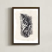 "Cameo" - Art Print in Black by Misty Hughes - Framed