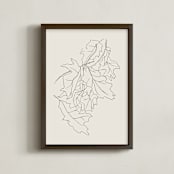 "Oak Leaf Study" - Art Print in Newsprint by Lorent and Leif - Framed