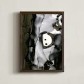 "Void" - Art Print in smoke by Margaret Williams - Framed