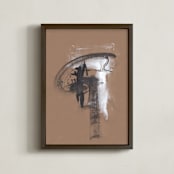 "Quest" - Art Print in Grey by Misty Hughes - Framed