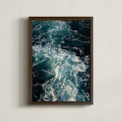 "Mermaid Bod" - Art Print in Ultra Teal by Carole Crohan - CaroleeXpressions - Framed