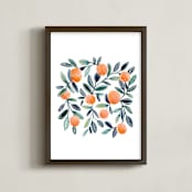 "Sweet Clementines" - Art Print in Clementine by Britt Mills - Framed