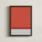 "Sunset Geometric Abstract" - Art Print in Sunset by MinimalType - Framed