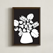 "Floral Shadows" - Art Print in Evening by Kisco Print Shop - Framed