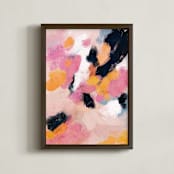 "Fruity Punch" - Art Print in Grapefruit by Britt Mills - Framed