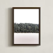 "Forest on the Beach" - Art Print in Forest Green by LindseyErin - Framed
