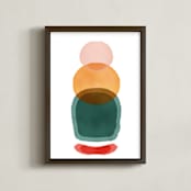 "Totem - Man" - Art Print in Green Sea by Maggie Ramirez Burns - Framed