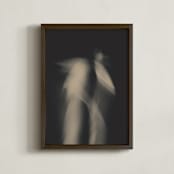 "Flower Dance I" - Art Print in taupe by Johanna Phillips Huuva - Framed