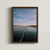 "Folly Beach" - Art Print in Ocean on the Sand by Kate Baird - Framed