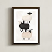 "I got your back" - Art Print in Wool by Maja Cunningham - Framed