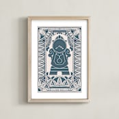 "Cogsworth from Disney's Beauty And The Beast " - Art Print in Porcelain by Katharine Watson - Framed