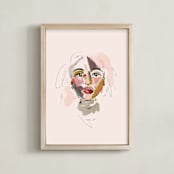"The Sum of Its Parts" - Art Print in Rouge by Kristen Smith - Framed