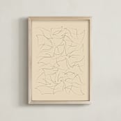 "Flock" - Art Print in Sand by Yohaku Oshima - Framed