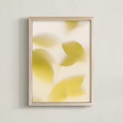 "Clarity" - Art Print in Lemon by Karen Kardatzke - Framed
