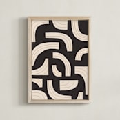 "rhythm" - Art Print in Licorice Black by Alisa Galitsyna - Framed