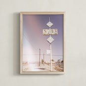 "Desert Cafe" - Art Print in Sky by Lissabeth Anglin - Framed