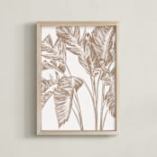 "Bird of Paradise" - Art Print in Clay by Lissabeth Anglin - Framed