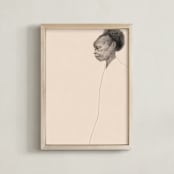 "Jane" - Art Print in Muslin Ivory by jinseikou - Framed