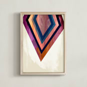 "Geo Point" - Art Print in Jewel by Field and Sky - Framed