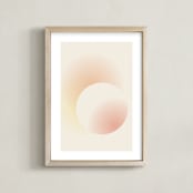 "Light of the Sun" - Art Print in Light Pink by Sarah Lund - Framed