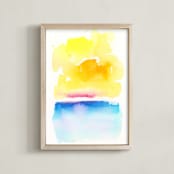 "Under the Sun" - Art Print in Sunset by Lindsay Megahed - Framed