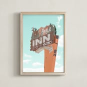 "Bryce Inn" - Art Print in bryce canyon orange by Kristi Jackson - Framed