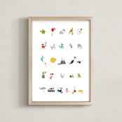 "graphic abcs" - Art Print in alphabet soup by KirstenEva - Framed