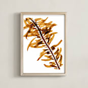 "kelp print 001" - Art Print in ochre by aeryn donnelly design - Framed