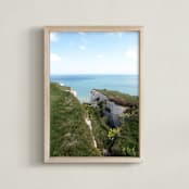 "White Cliffs" - Art Print in Dover Blues by Krissy Bengtson - Framed