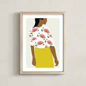 "Camila" - Art Print in Mustard by Jenna Skead - Framed