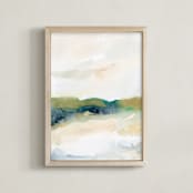 "Sea Mood I" - Art Print in Olive by Lindsay Megahed - Framed