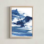 "So True 2" - Art Print in Cool Blue by Jenny Partrite - Framed