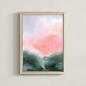 "Autumn Air" - Art Print in Blush by Lindsay Megahed - Framed