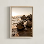 "Rocky Shore" - Art Print in Onyx by Karly Rose Sahr - Framed