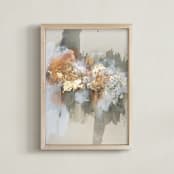 "Don't Stop Healing" - Art Print in Beige Linen by Christine Olmstead - Framed