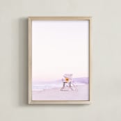 "Pacific Beach Tower" - Art Print in Blush by LindseyErin - Framed